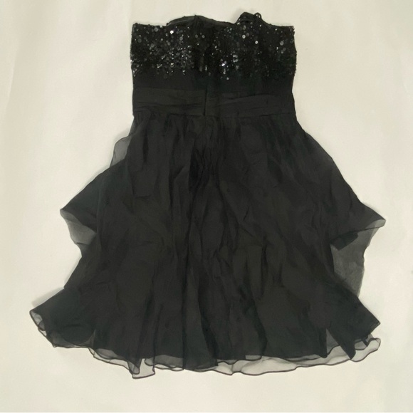 Badgley Mischka Size 6 Black Cocktail Dress Strapless NWT - Picture 2 of 9